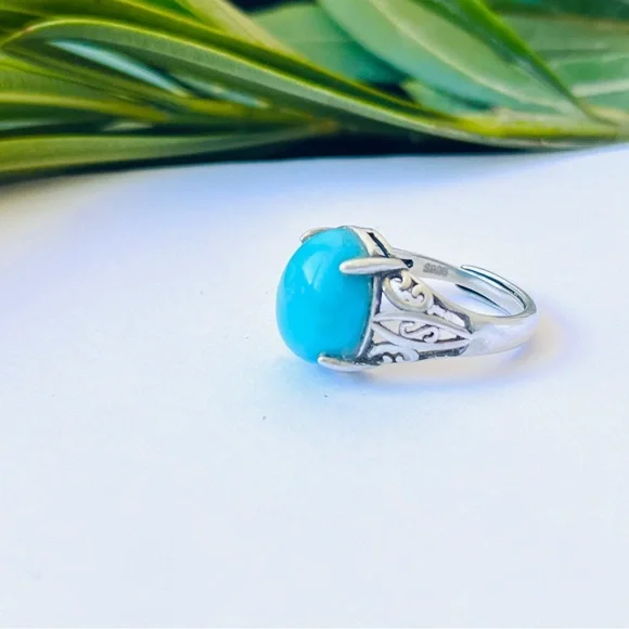 Genuine Natural Turquoise Sleeping Beauty Ring, Value For Money Unique Jewelry